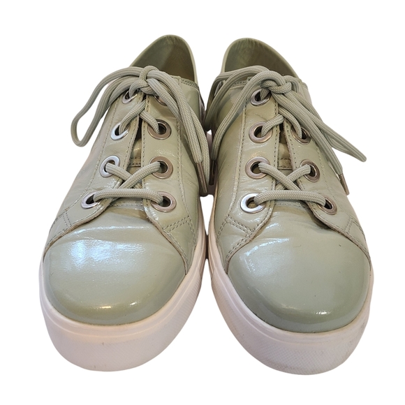 Earth 8 Rosewood Cedarwood Leather Comfort Sneakers Collapsible Heel Seafoam - Picture 2 of 9